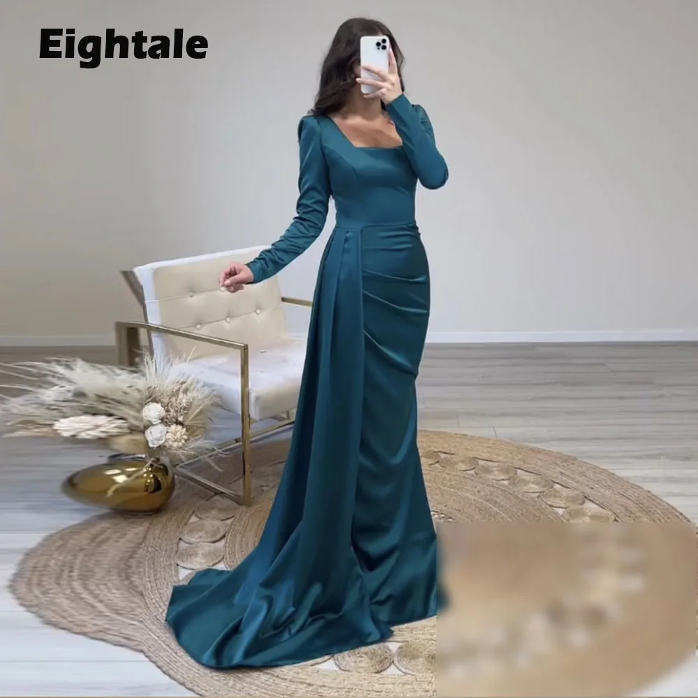

Официальное женское вечернее платье Eight tale, атласное платье-русалка в арабском стиле, для выпускного вечера