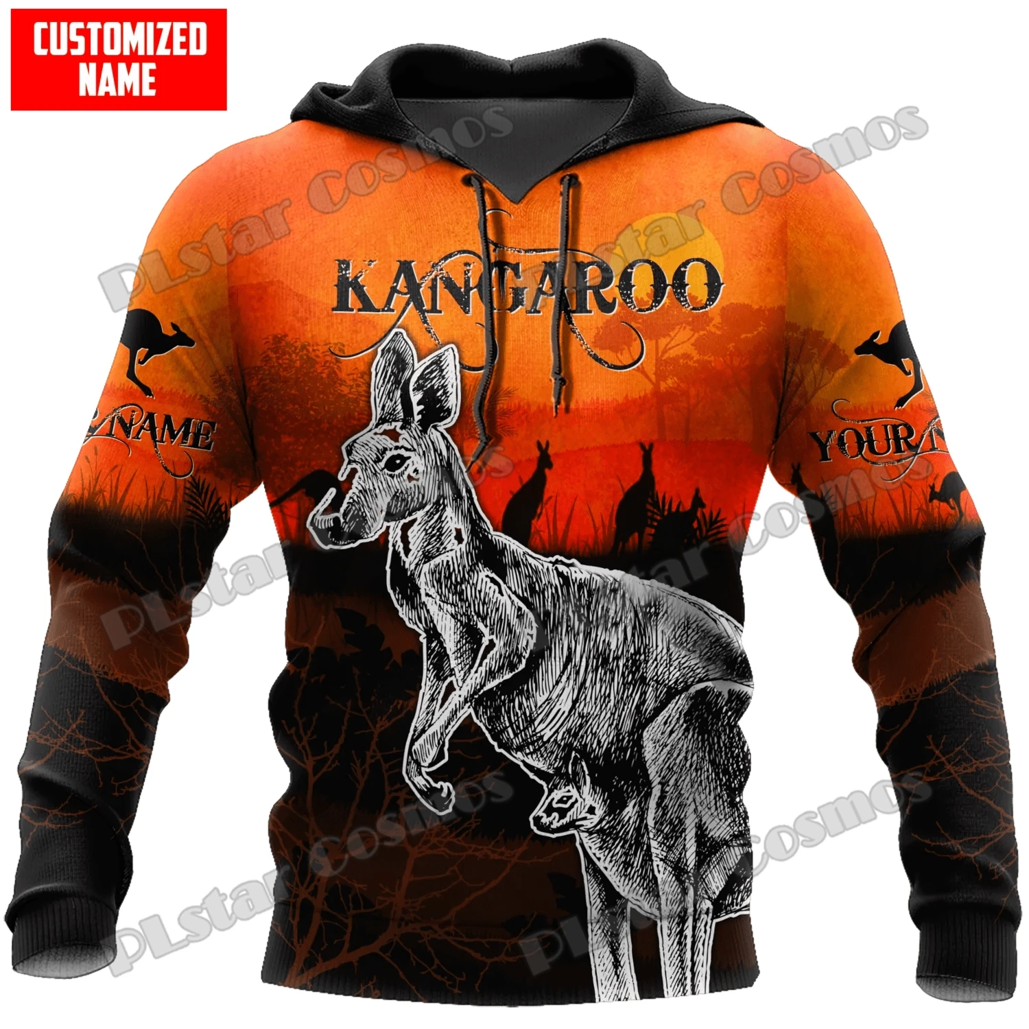 

PLstar Cosmos Custom Name Kangaroo Orange Forest 3D Printed Men's Hoodie & Sweatshirt Autumn Unisex Casual zipped Pullover HW26