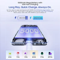 هاتف Blackview SHARK 8 الذكي بسعة 16 جيجابايت + 256 جيجابايت وشاشة 6.78 بوصة 2.4 كيلو بقدرة 5000 مللي أمبير في الساعة أندرويد 13 هيليو G99 ثماني النواة 4G NFC هاتف محمول 6