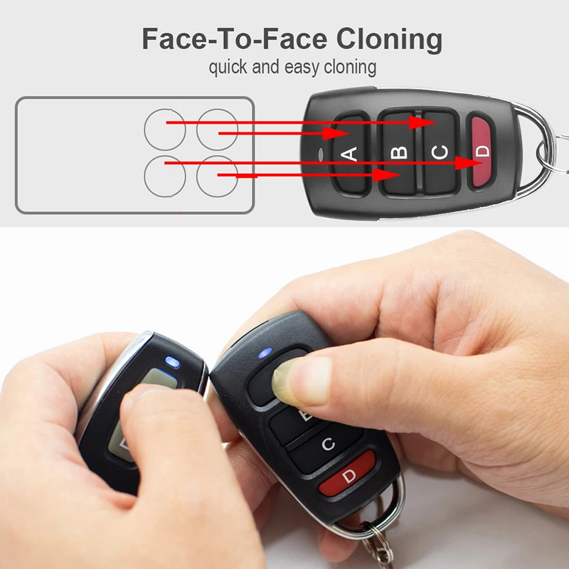 100% Clone ERREKA KUMA KU02 LUNA2 LUNA3 RESON1 RESON2 Garage Door / Gate Remote Control 433.92MHz Fixed Code Hand Transmitter 6