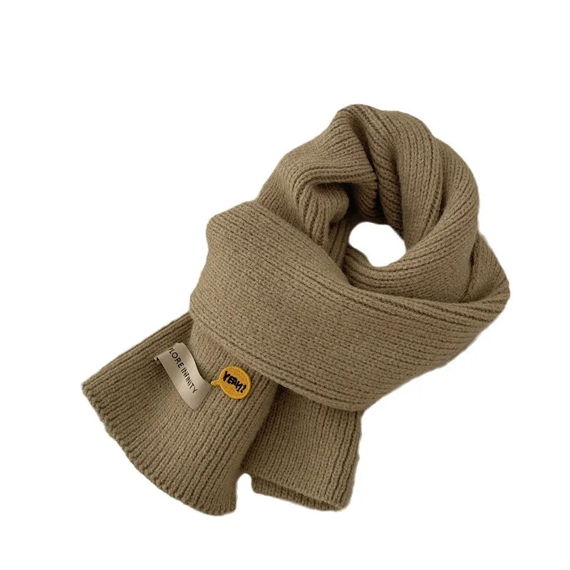 3Years + Korean Style Children's Scarf Candy Color Winter Fashion New Ins Boys and Girls Knitted Baby Scarfs