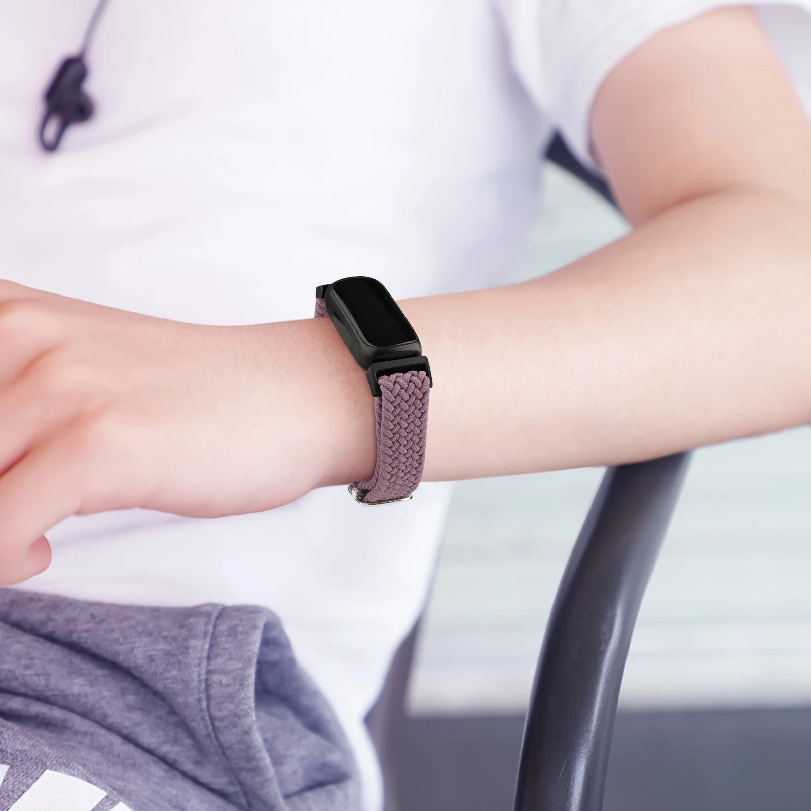 Braided Elastic Nylon Adjustable Strap Bracelet Wristband
