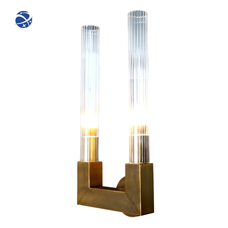 

Yun Yi Postmodern Vintage LED Long Wall Lamps Glass Villa Design Beside Sconce Lights Corridor