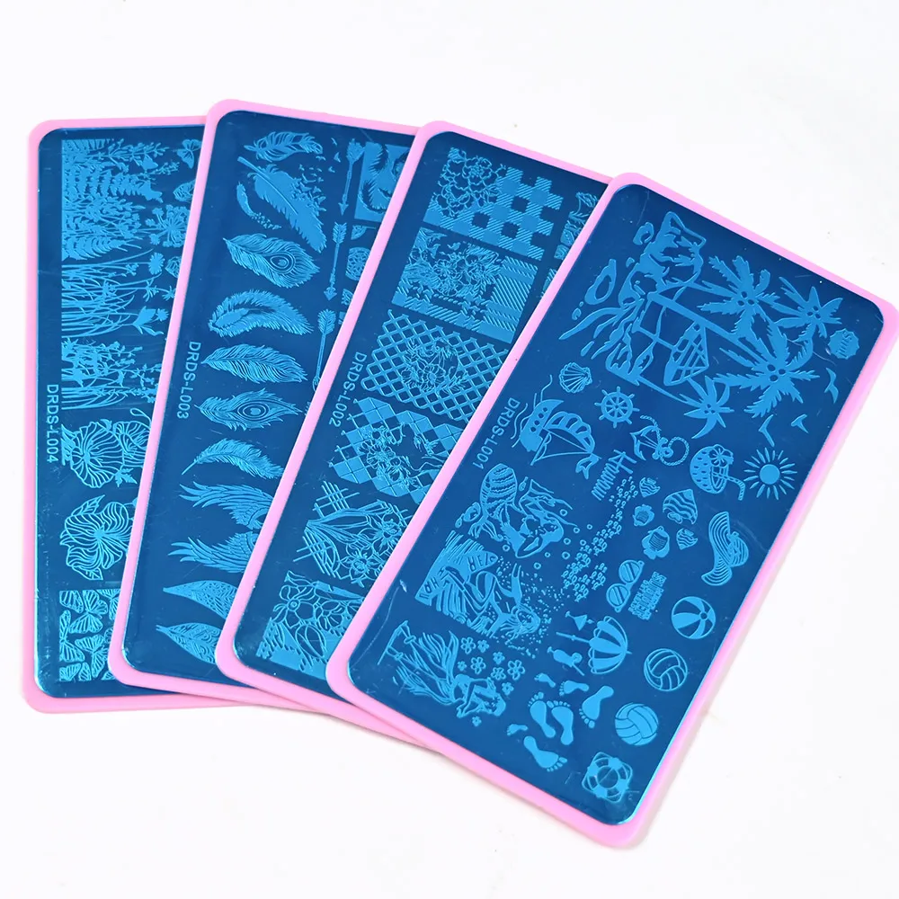 6X12cm Stainless Steel Nail Art Stamping Plate - DIY Nail Print Stencils