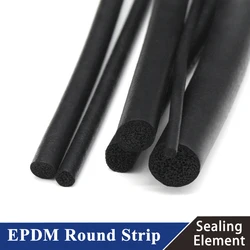 EPDM Foam Rubber Soundproofing Dustproof Seal Strip (O - Type, Multiple Thickness Options) - 5 meters (Diameter 14mm)