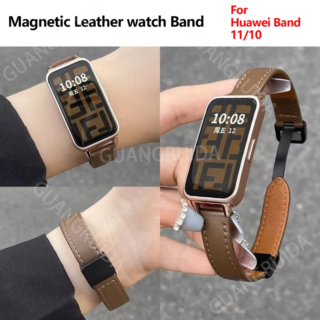 Premium Leather Strap Replacement Wristband - Sport Loop Bracelet