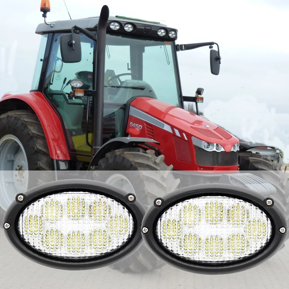 6.5" Oval Flush Mount LED Upper Cab Light For Massey Ferguson Tractors