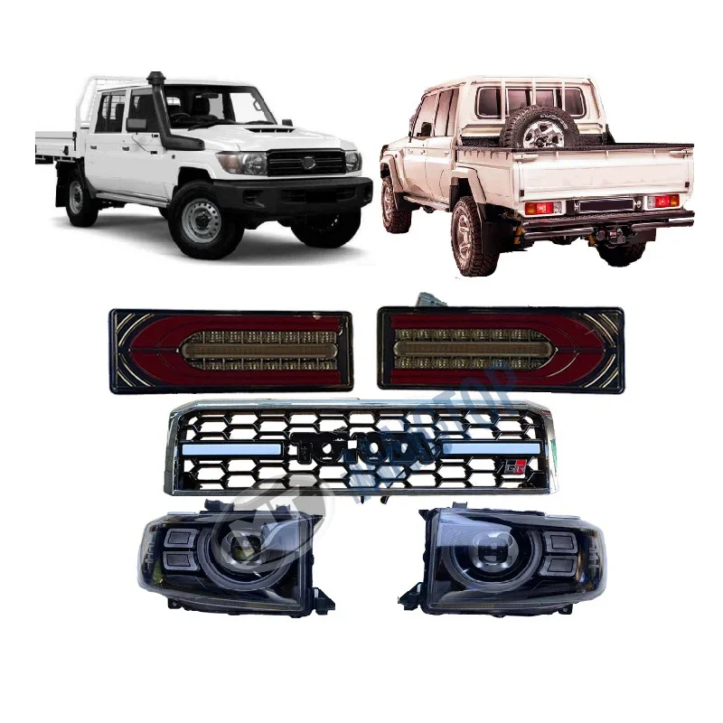 

MAICTOP car body facelift led taillight front grill headlight for land cruiser pickup 79 75 series fj79 lc79 accessories