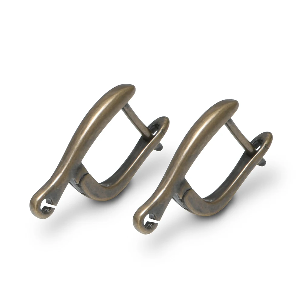 1 Paar antike Bronze-Ohrhaken-Befestigungen, grundlegende Verschluss-Ohrring-Herstellungszubehör, Ohrring-Haken-Verschlüsse, Zubehör im Großhandel – Detail 7