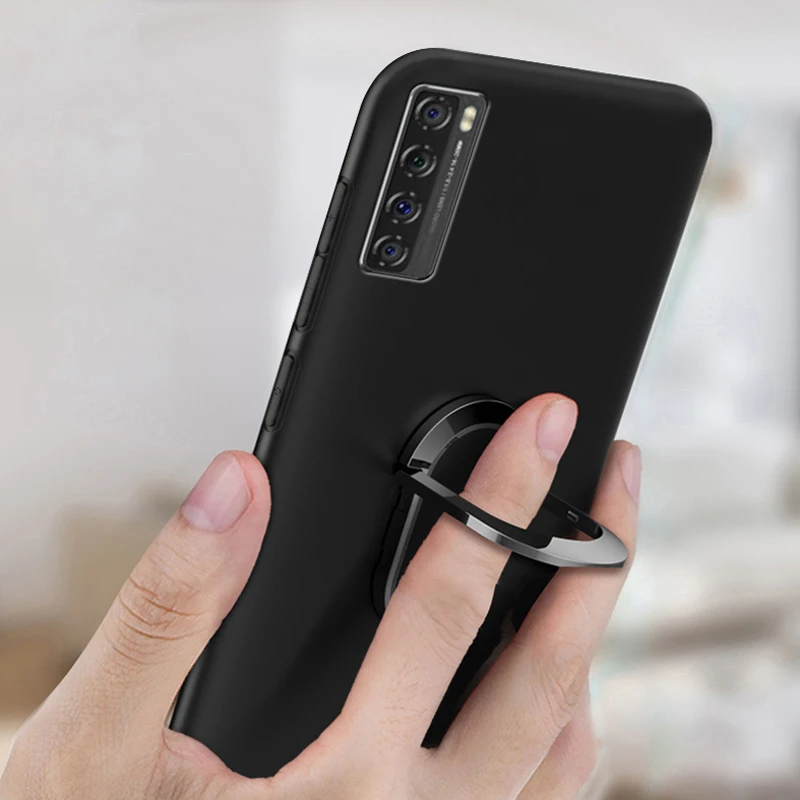 Phone Funda for TCL 20L Case T774H 4GB 128GB 6.67 Inch Red Black Blue Finger Ring Soft Silicon Capa for TCL 20 L Cover 3