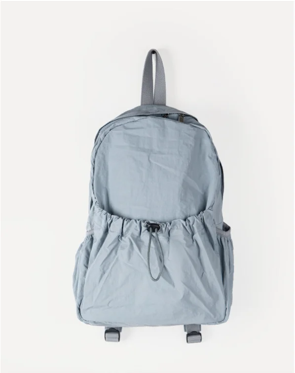 Koreanische Nische Instagram wasserdichter Nylongewebe-Rucksack mit Kordelzug für Damen, vielseitig, leicht, große Kapazität für Studenten_voghion.com
