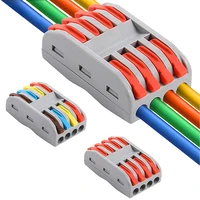 PCT 4in 4Out Mini Fast Push-in Wiring Cable Connectors 2-Position Universal Compact Durable Splitter Electrical  Terminal Block 5