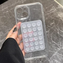 3D Suction Cup Airbag Soft Shockproof Phone Case for S21 (Clear)