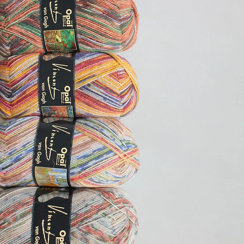 1 Ball 100g Opal BVincent van Gogh Sock Yarn 75% wool, 25% polyamide/ Nylon socks knitting yarn 5