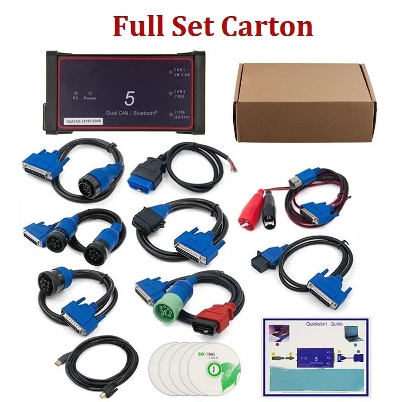 RU/PL Ship Bluetooth/USB D-PA5 Protocol Adapter 5 Heavy Duty OBD2 Truck Scanner Heavy Duty Truck Diagnostic Tools Car Scanner