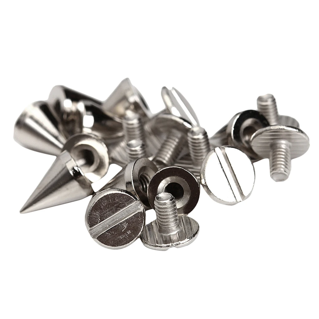 10x Cone Spikes Spike Rivets Punk Gothic Leathercraft Leather DIY 10mm
