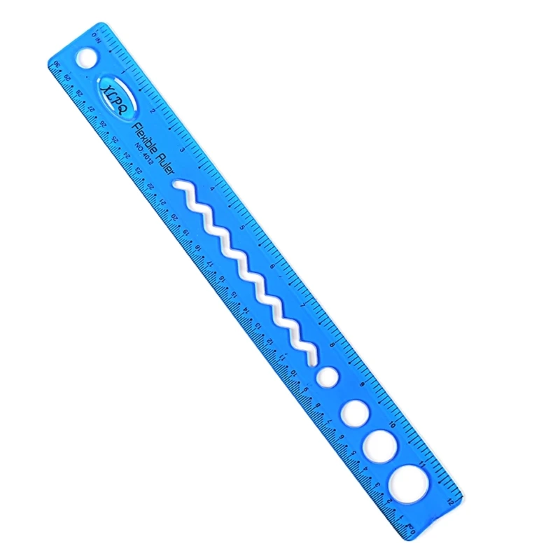 

4Pcs Clear Straight Ruler with Inches and Metric for Workshop Office School Home JIAN