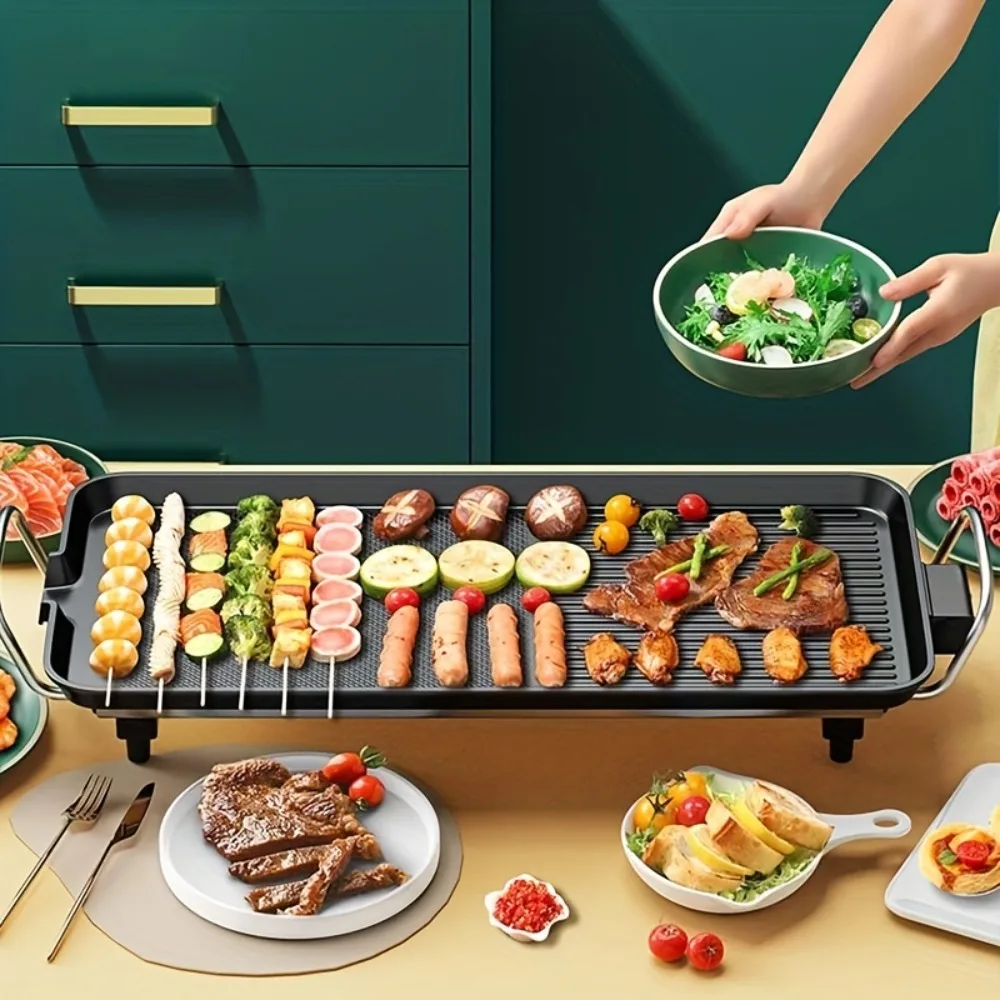 

Electric Baking Pan, Multifunctional Electric Barbecue Grill Indoor Electric Barbecue Grill