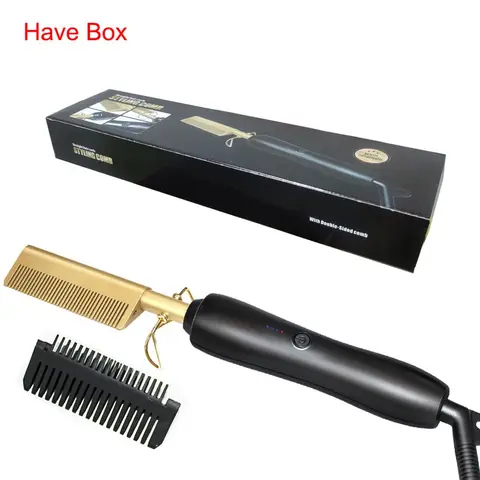 in 1 Hot Comb Hair Straightener Flat Irons Straightening Brush Heating Comb Hair Straight Styler Hair Curler peigne chauffant