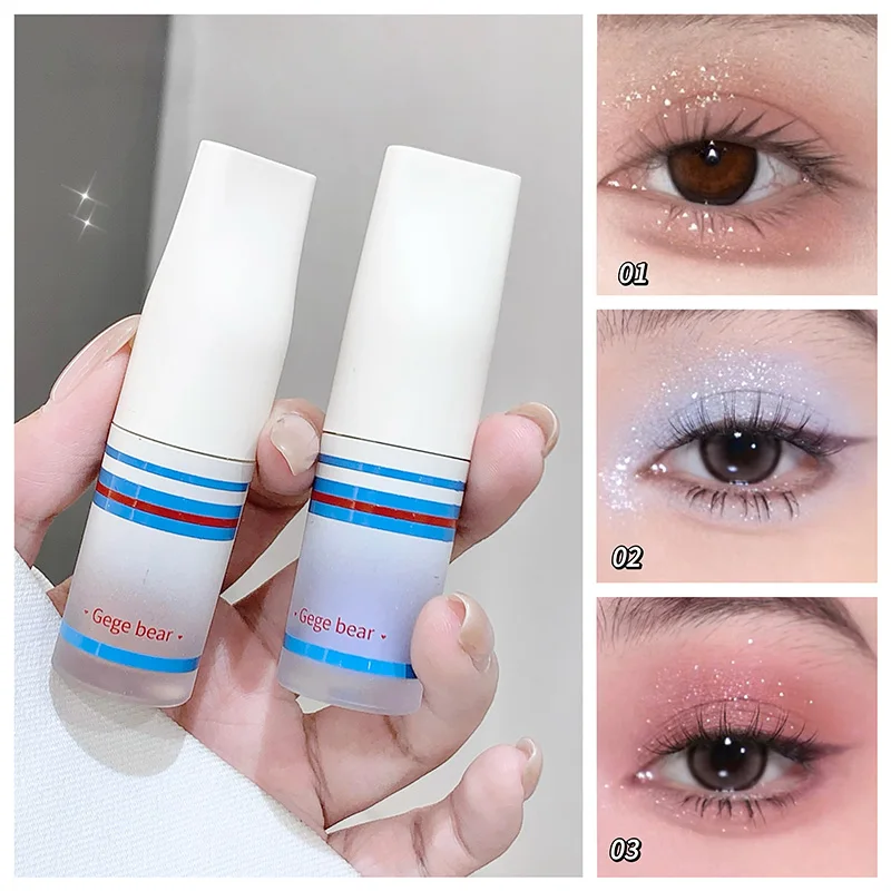 Gege Bear Liquid Eyeshadow - Subtle Shimmer, Teardrop Highlight; Long-Lasting, Intense Sparkle Without Smudging 2
