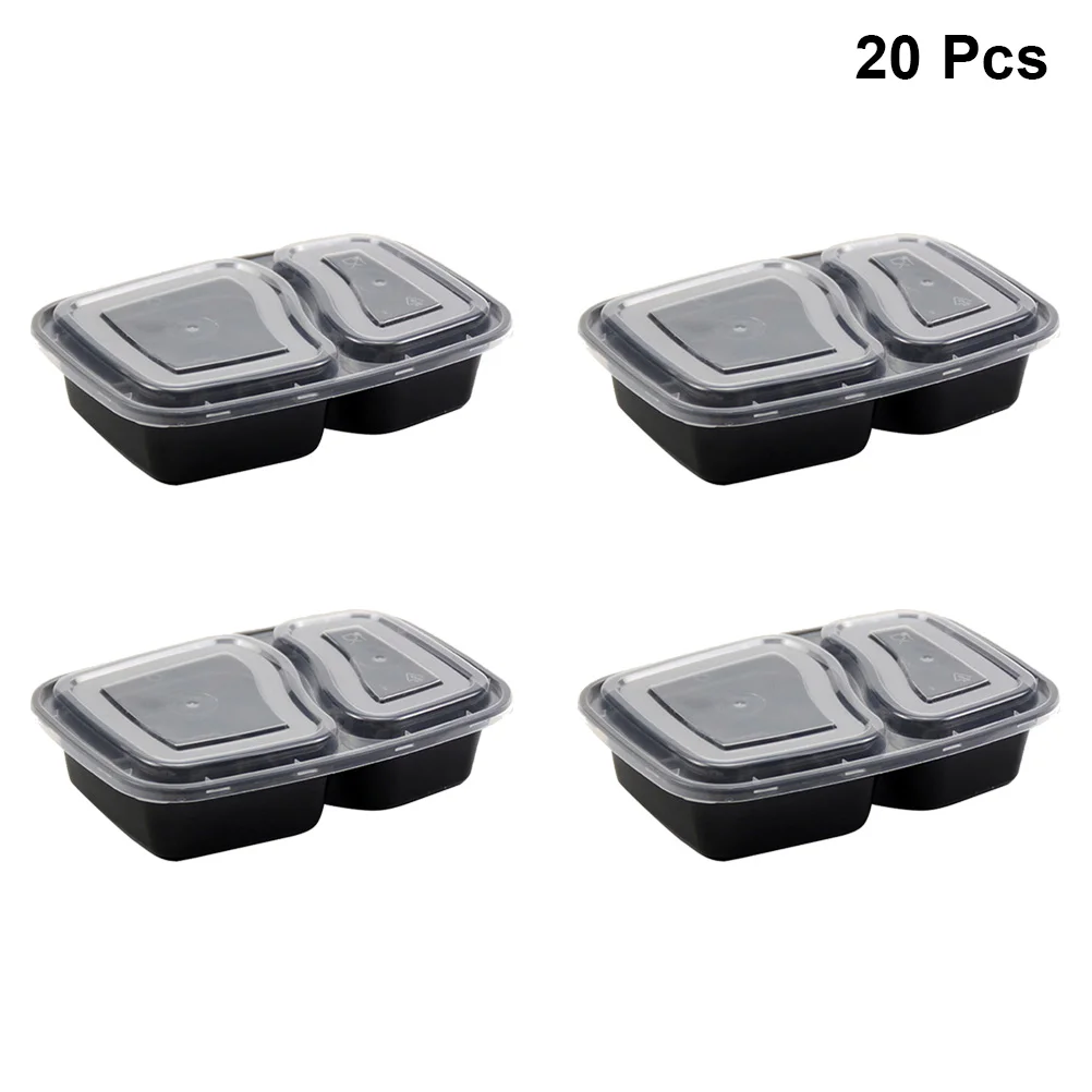 15pcs Disposable Round Plastic Bento Box 3-Compartment Meal Prep Container  Safe Food Storage Containers Box - AliExpress