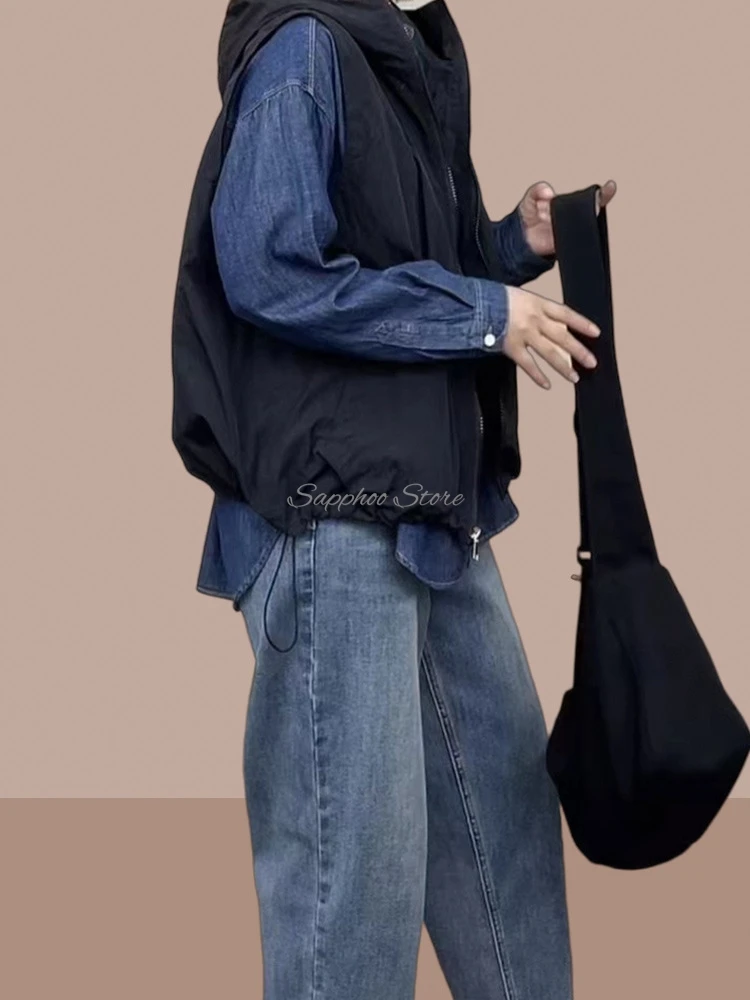 Unisex Hooded Vest Workwear Pet Beautician Work Clothes Uniform Groomer Smock M-4XL Hair Cutting Cape Hairdresser Apron Gown