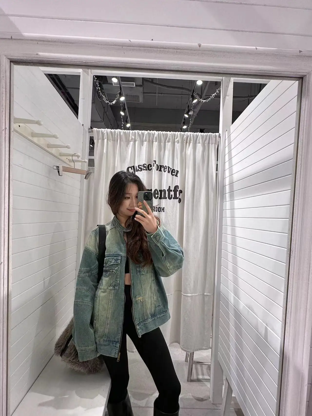 Autumn Winter Plush Handbag for Women New Style Plush Single Shoulder Square Bag Large Capacity Solid Color Commuter Tote Bag