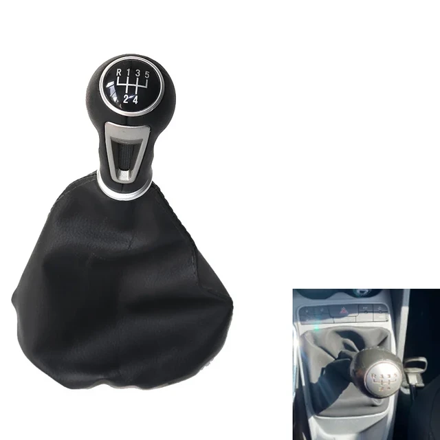 Pomo de cuero para palanca de cambios de coche, funda a prueba de polvo  para SEAT Ibiza 2002, 2003, 2004, 2005, 2006, 2007, 2008 - AliExpress