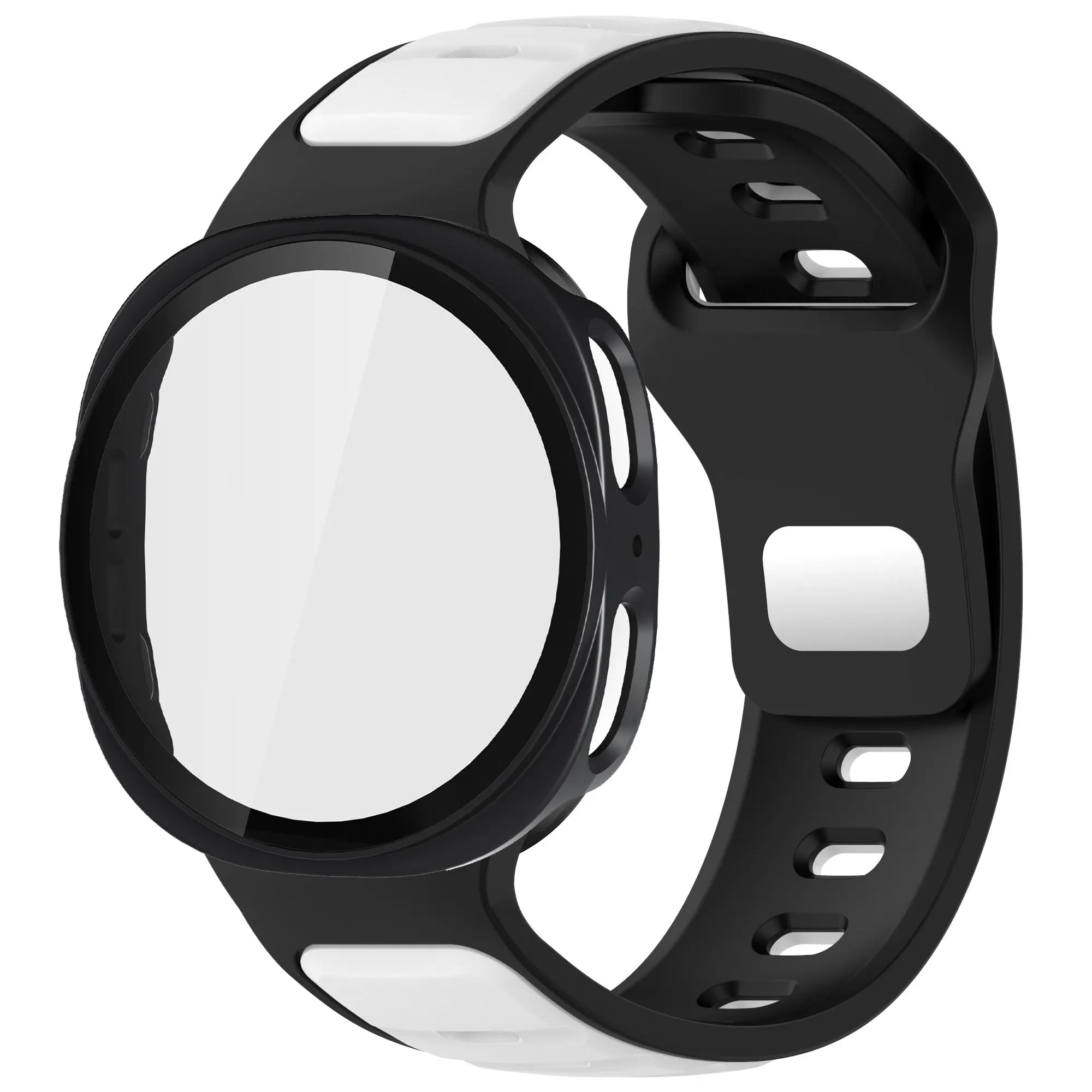 Premium Tempered Glass Protective Case with Silicone Strap
