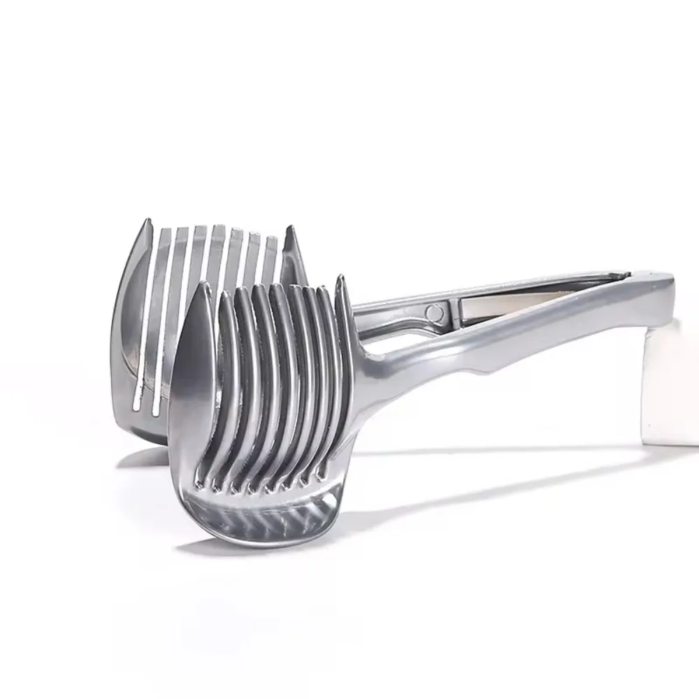 1pc Aluminum Alloy Kitchen Handheld Orange Lemon Slicer Tomato Cutting Clip Fruit Slicer Onion Kitchen Item Items