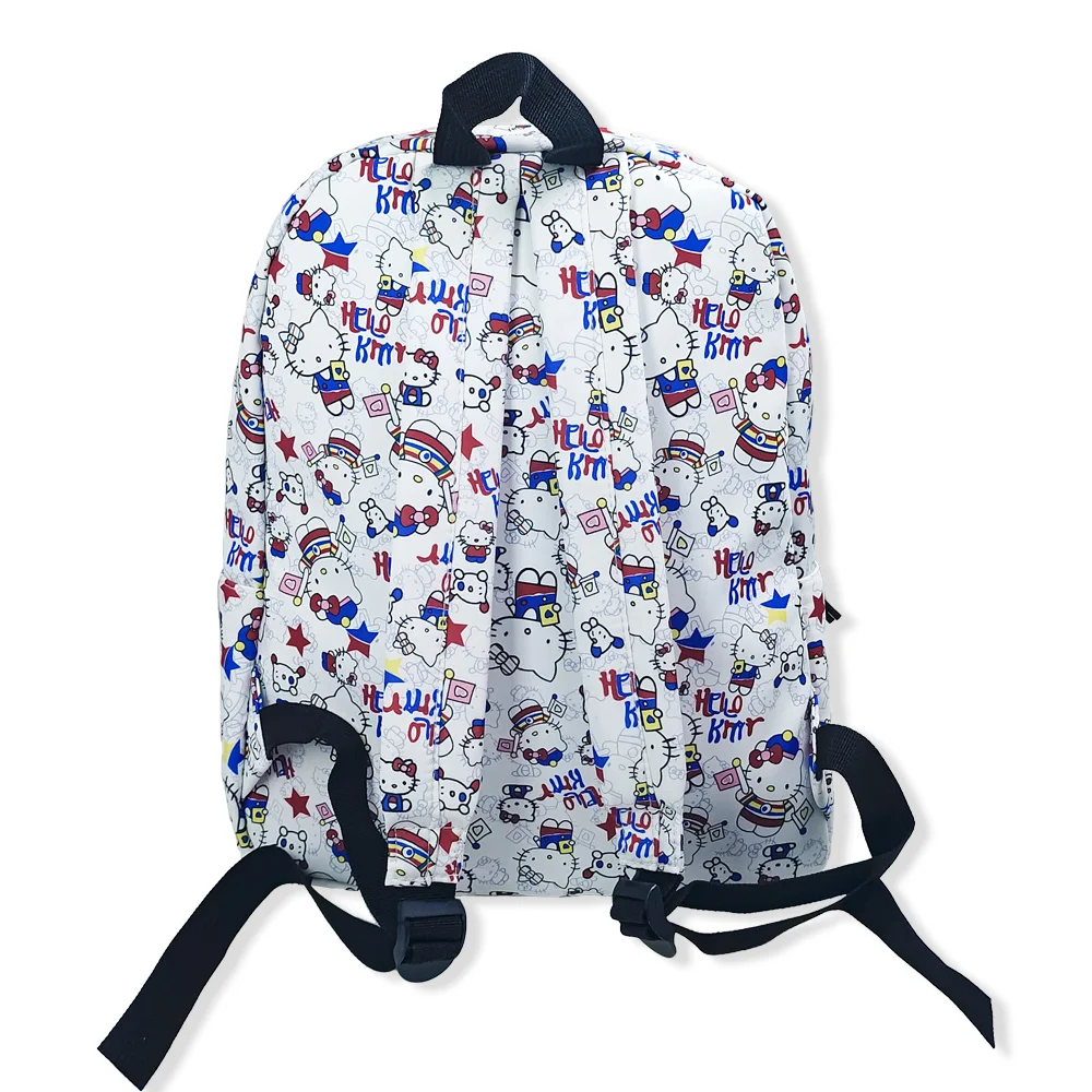 Sanrio KT cat trendy and versatile school bag, graffiti student women's backpack, lightweight and large-capacity backpack