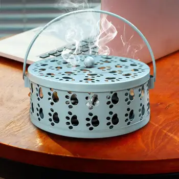 금속 모기 코일 홀더 연기 디퓨저 박스, 홈 오피스 캠핑용 세련된 내화 솔루션