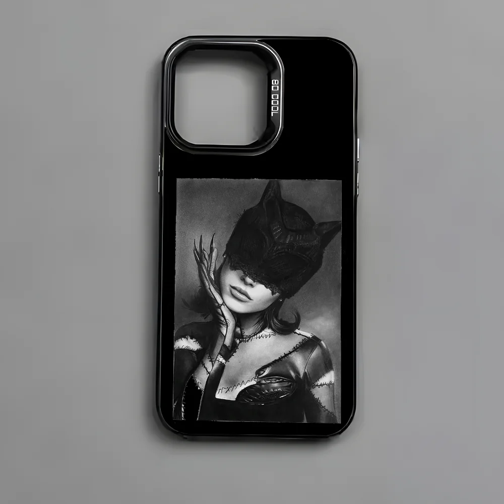 Arianas G-Grande Handyhülle für iPhone 16, 15, 14, 13, 12, 11, Pro Max, schwarz, matt, mehrfarbig, Laser-Metallic-Aurora-Abdeckung – Detail 16