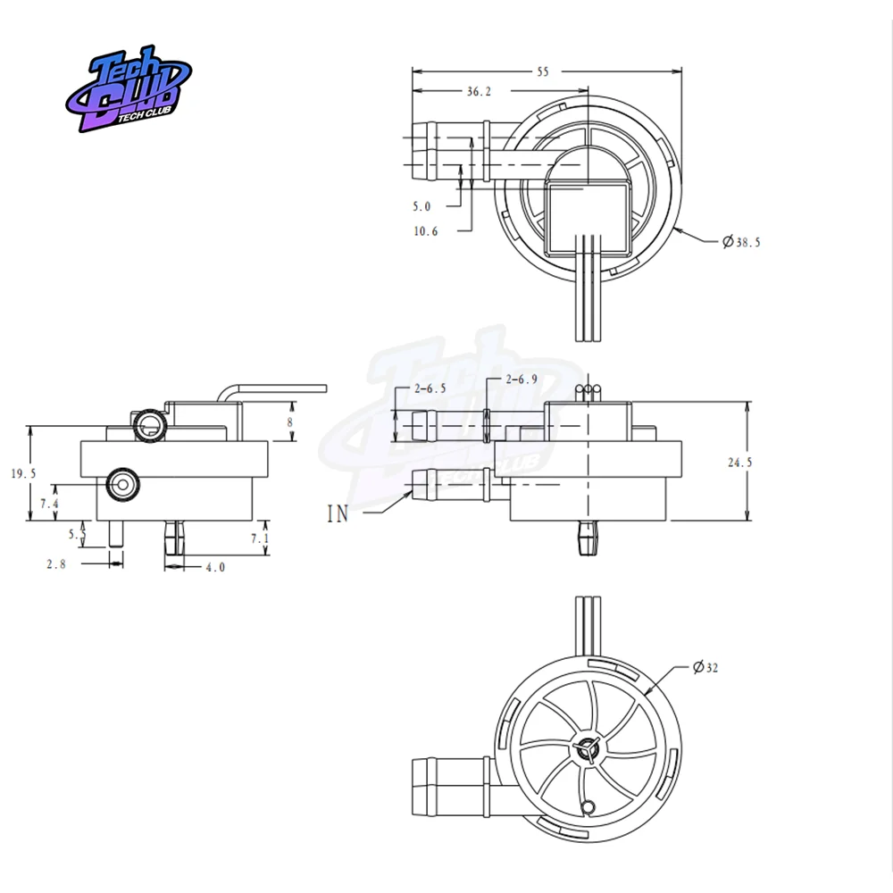 DC5V NPN USN-HS06PQ-1 6mm Hose Barb End Hall Water Flow Sensor Turbine 0.1-1.5LPM Re Error for Coffee Drinking Machine