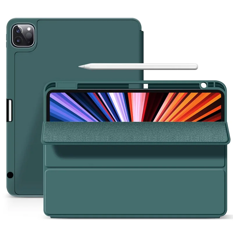 Enhanced PU Leather Trifold Stand Case with Pen Holder