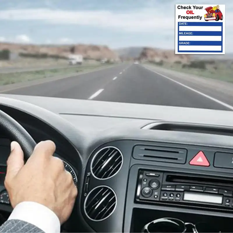 150 fogli adesivi per il cambio dell'olio per auto dopo il servizio dovuto ricordare decalcomanie etichette per parabrezza auto adesivi per la manutenzione degli interni auto - Image 3