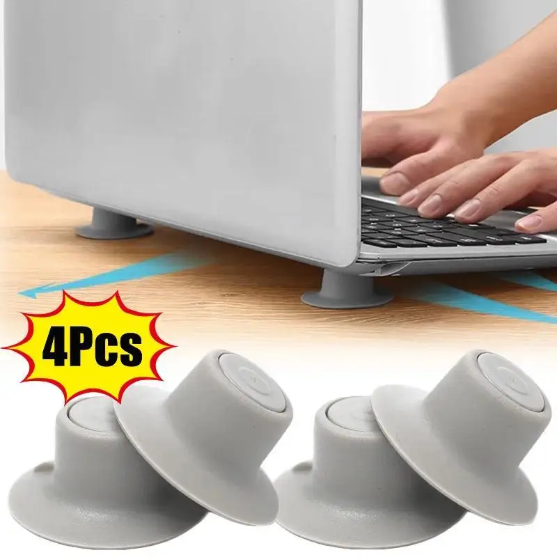 4pcs 노트북 컴퓨터 냉각 발판 미끄럼 방지 높이 조절 홀더 킥스탠드 흡착판 열 감소 패드 범용 스탠드 코너 패드