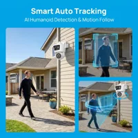 Caméra de sécurité WiFi ARCCTV 4MP, enregistrement 24h/24 et 7j/7, suivi automatique des personnes, vision nocturne couleur extérieure, caméra de surveillance, audio bidirectionnel 5