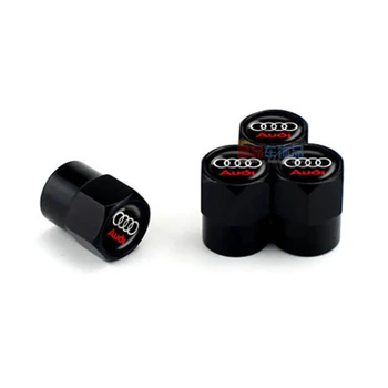 4 pcs Car valve stem caps cover For Audi A1 A3 A4 A5 A6 A7 A8 Q2 Q3 Q5 Q7 TT S line S3 S4 S5 S6 R8 RS Car sticker accessories 1