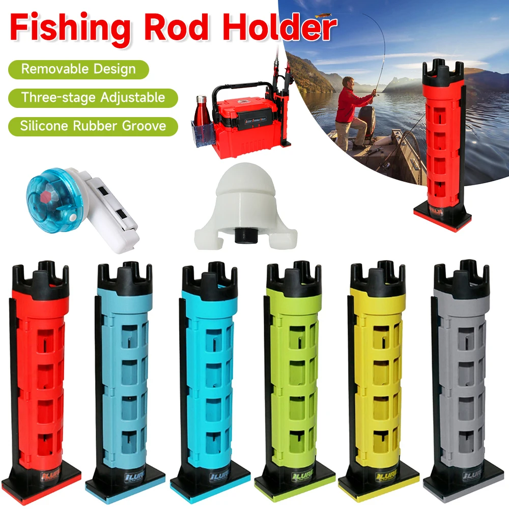 Fishing Rod Holder Fishing Box Barrel Holder Detachable Rod Bracket  Adjustable Pole Tube Stand Snap Design Fishing Accessories - AliExpress