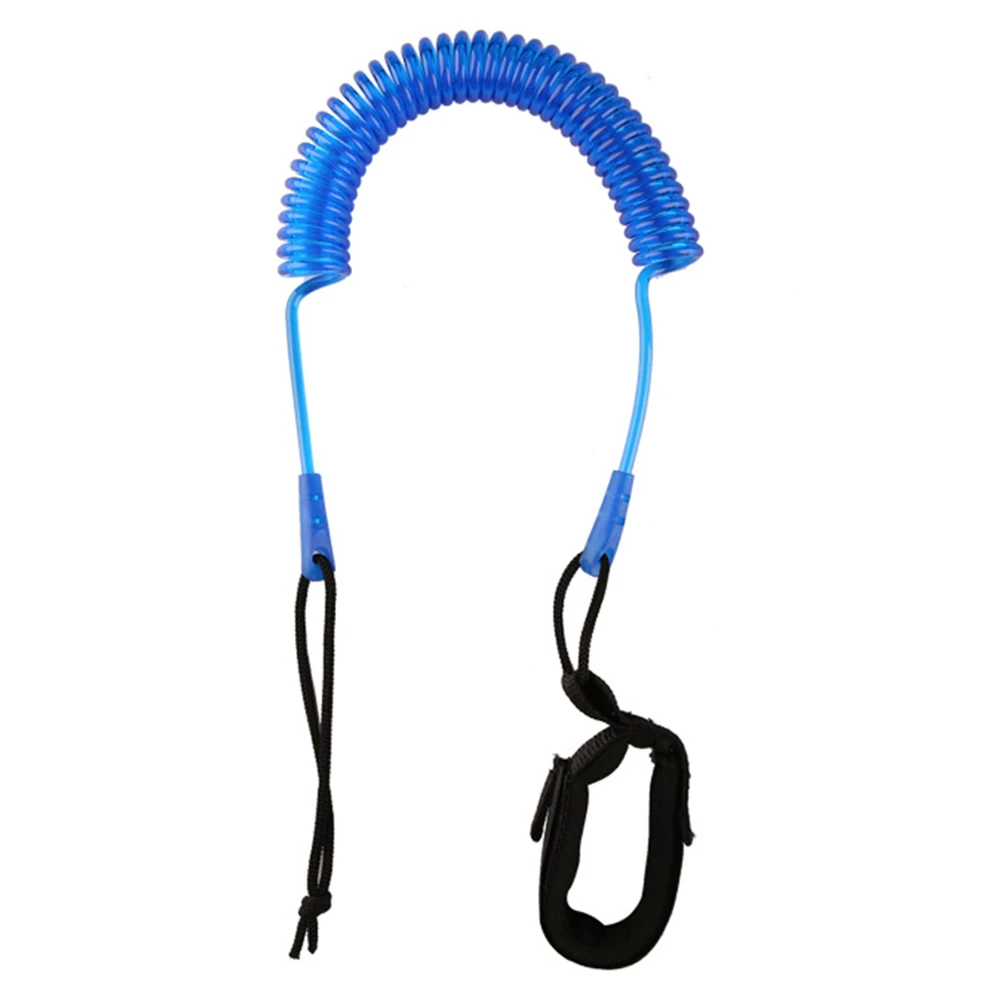 Coiled Leash Leg Rope Kit 10 Feet Surfing Board Stand Up Paddle Board Surfboard Portable Safety Watering Elements