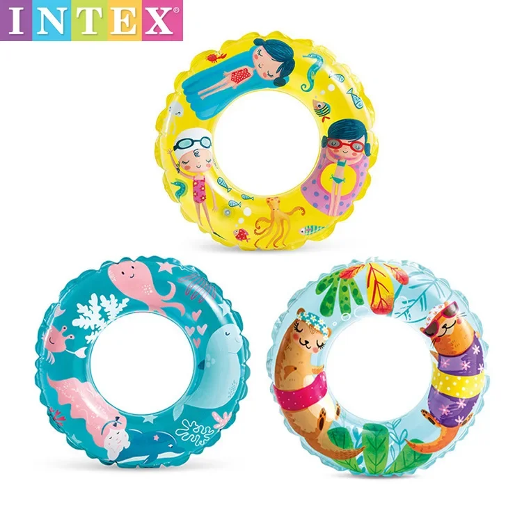 Authentic INTEX Children's Life Ring Swimming Ring Flotation Underarm For 5-10 Years Old 61CM Original China Product