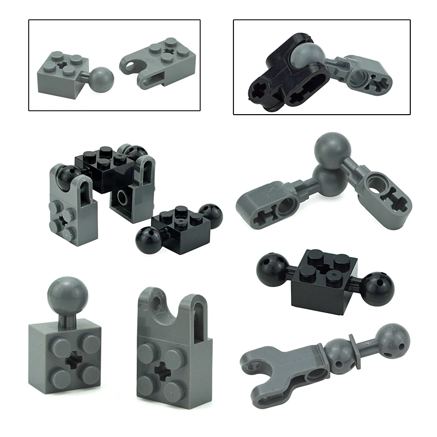 Enhanced MOC Building Blocks with Ball Connector - Joint Parts Set