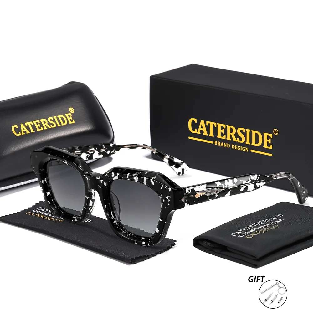 CATERSIDE Neue Männer Optische Sonnenbrille Acetat Rahmen Anpassung Quadratische Linse Brillen Outdoor Myopie Brillen UV400 – Detail 9