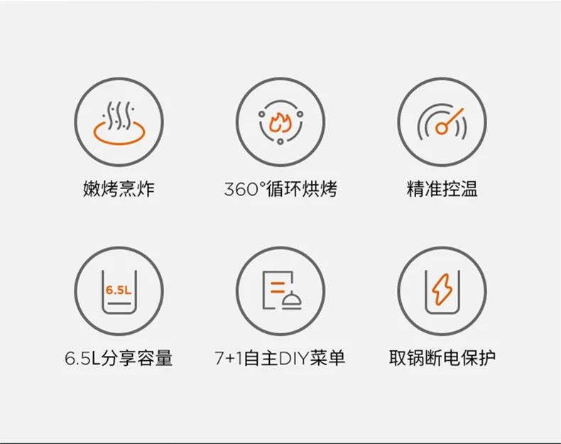 Description Picture 3 of itemJoyoung 220V French Fry Machine Home 6.5L Air Fryer 1200W Multifunctional French Fries Tender Bake Electric Fryer