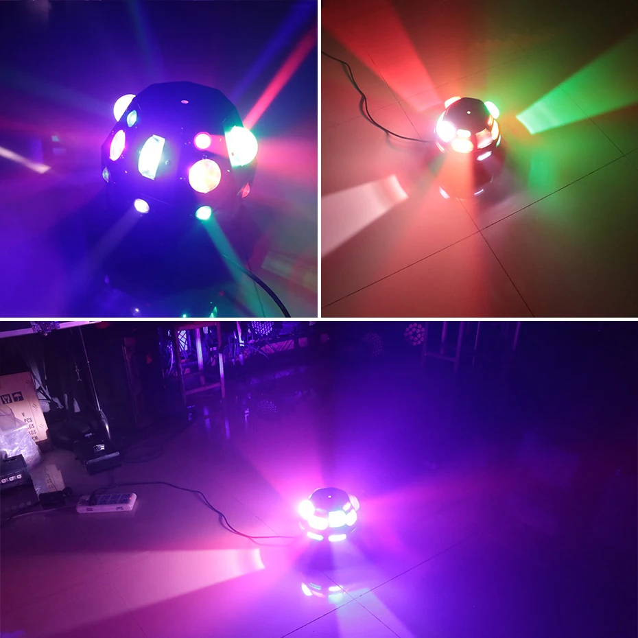 Leidigao DMX RGBWY LED 무빙 헤드 빔 포인트 레인보우 그린 레이저, DJ 디스코 파티 댄스 웨딩 바 무대 조명 효과, 4 인 1