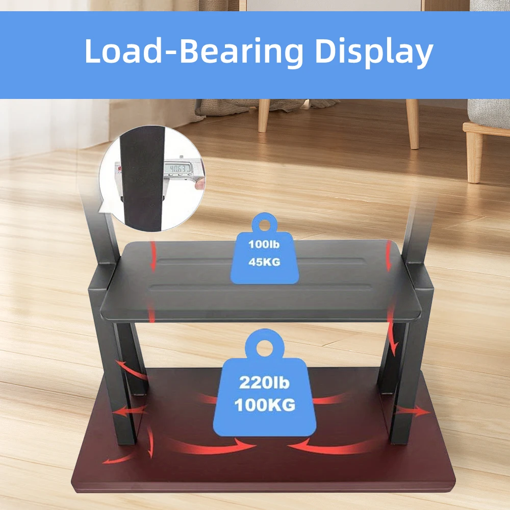 ONKRON Mobiele TV Standaard op Wielen voor 50-86 Inch Scherm, TV Beugel Wagen tot 105 kg - Televisie Standaard Verrijdbaar Max VESA 800x500/Vloerstandaard Televisie Hoogte Verstelbare TS1881-B Zwart