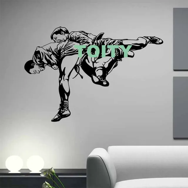 Fight Sport Martial Arts Wall Sticker Extreme Fighters Wrestling