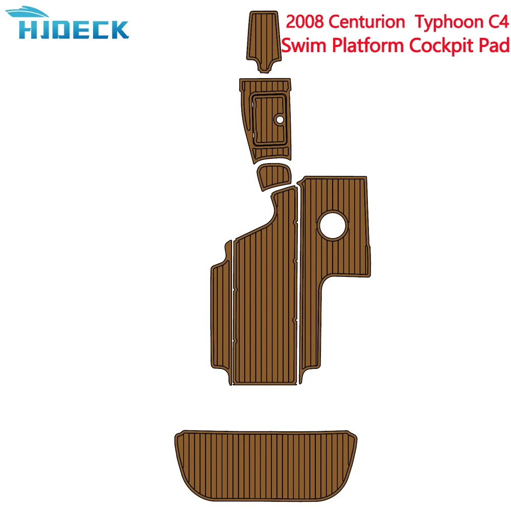 

2008 Centurion Tyyphoon C4, платформа для плавания, коврик для кабины, лодки из искусственного тикового пеноматериала, напольные коврики для яхты, настраиваемый