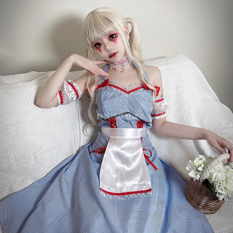 

Halloween Costumes for Women Maid Cosplay Costume Festival Oktoberfest Alice Pastoral Stage Court Dress Disfraz Vestidos